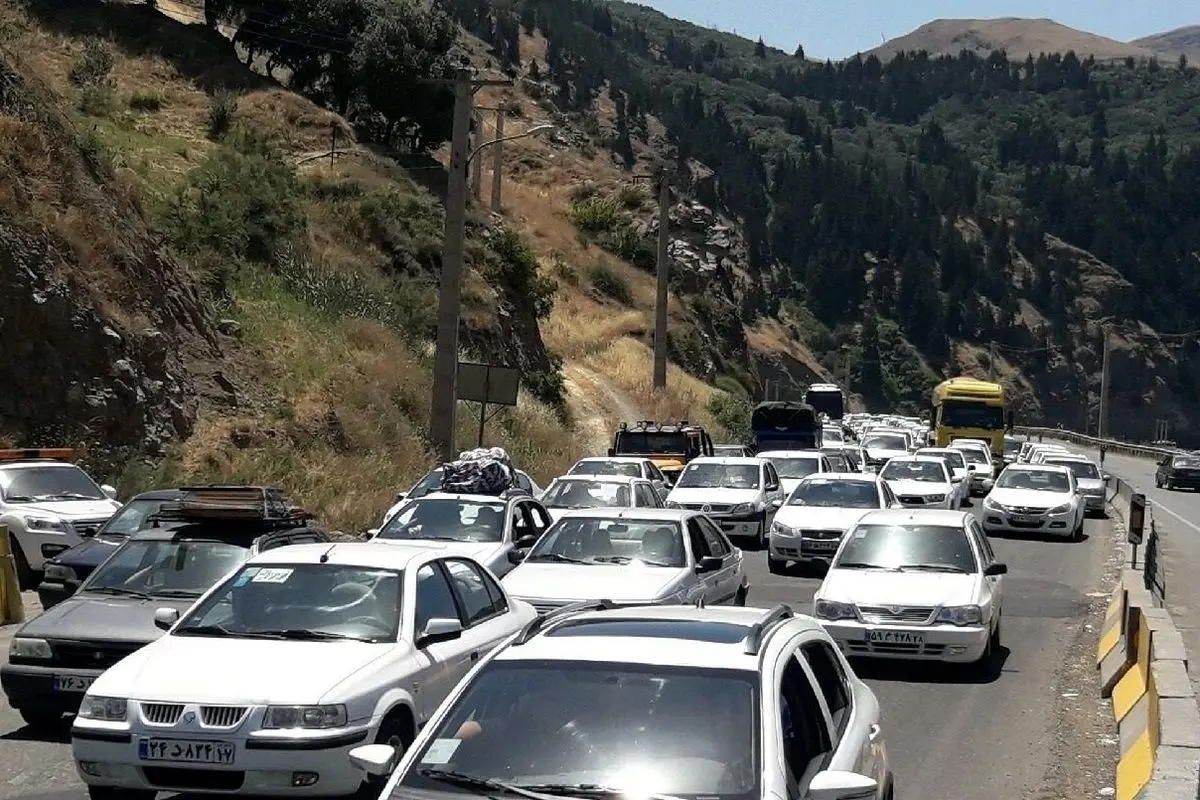 ترافیک سنگین در جاده چالوس و هراز