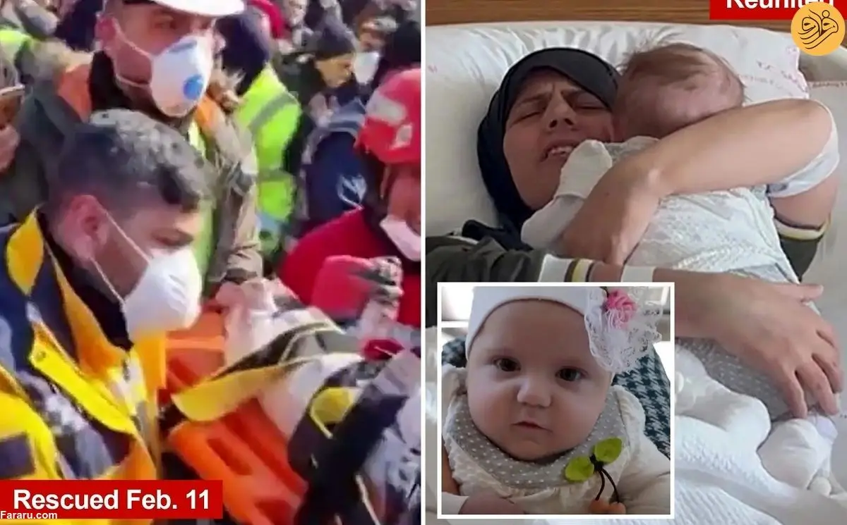 (ویدئو) «معجزه» ۵۴ روز پس از زلزله در آغوش مادر آرام گرفت