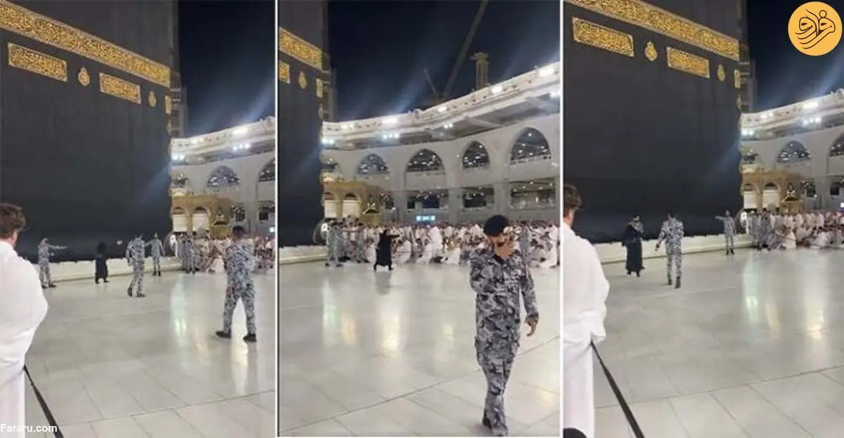 (ویدئو) شادمانی یک زن پس از بوسیدن حجر الاسود