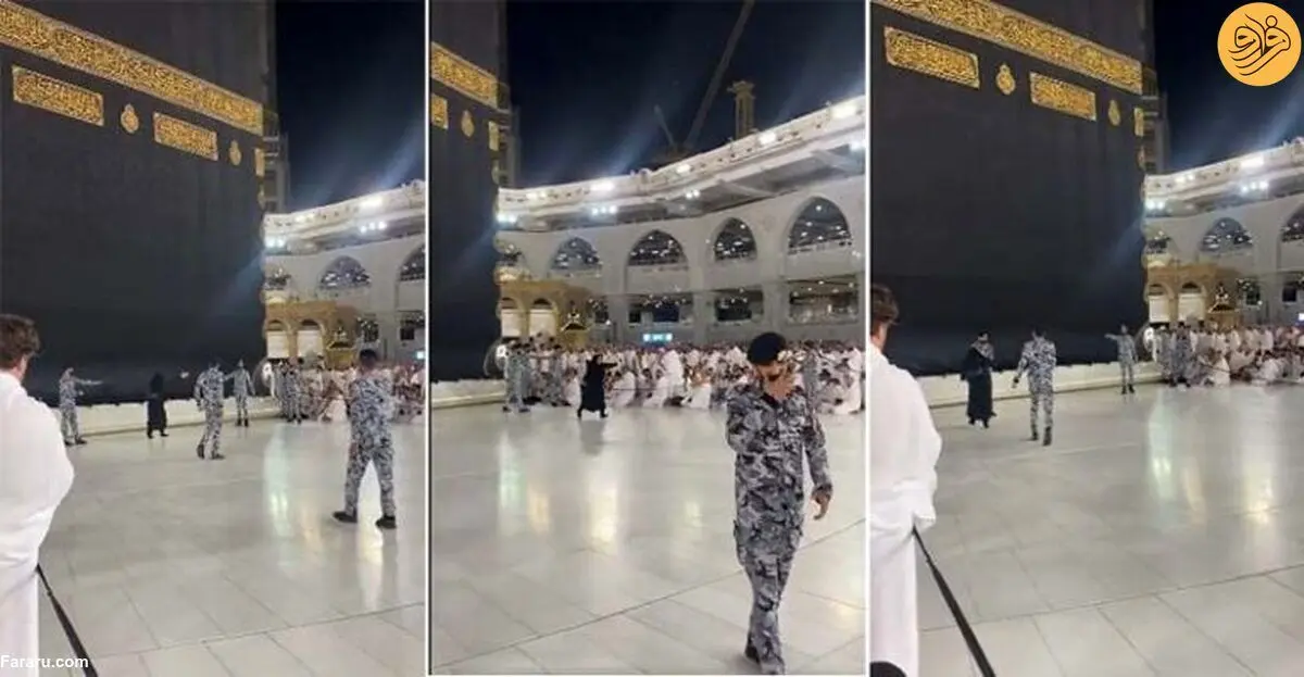 (ویدئو) شادمانی یک زن پس از بوسیدن حجر الاسود