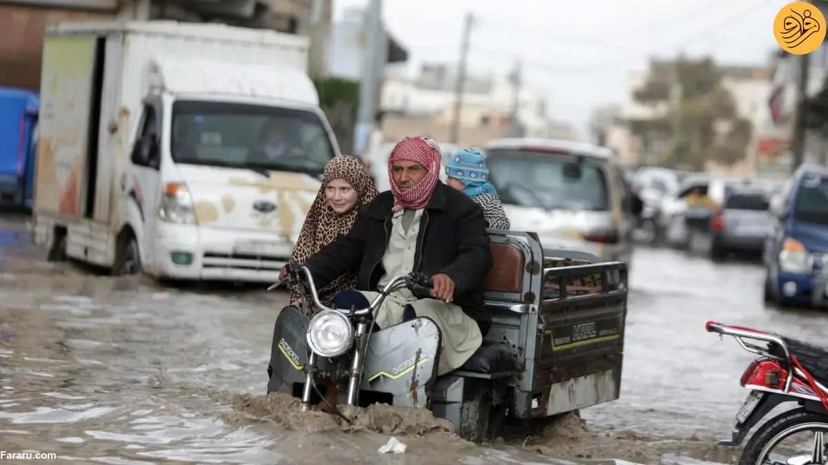 (تصاویر) جاری شدن سیل در شمال سوریه