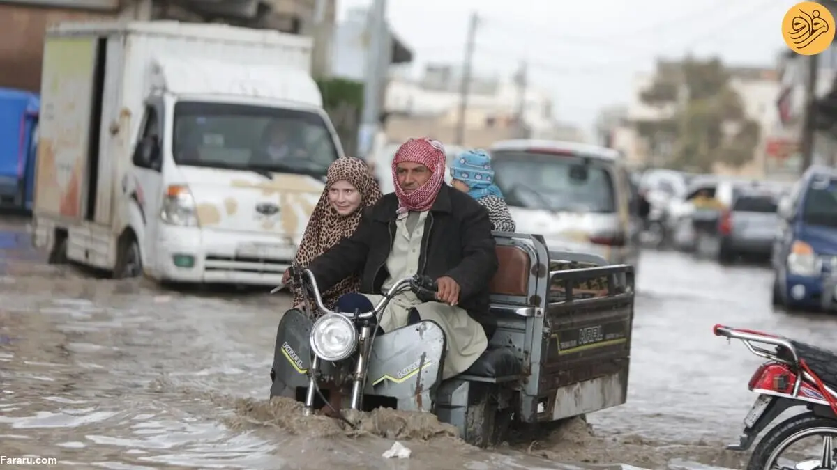 (تصاویر) جاری شدن سیل در شمال سوریه