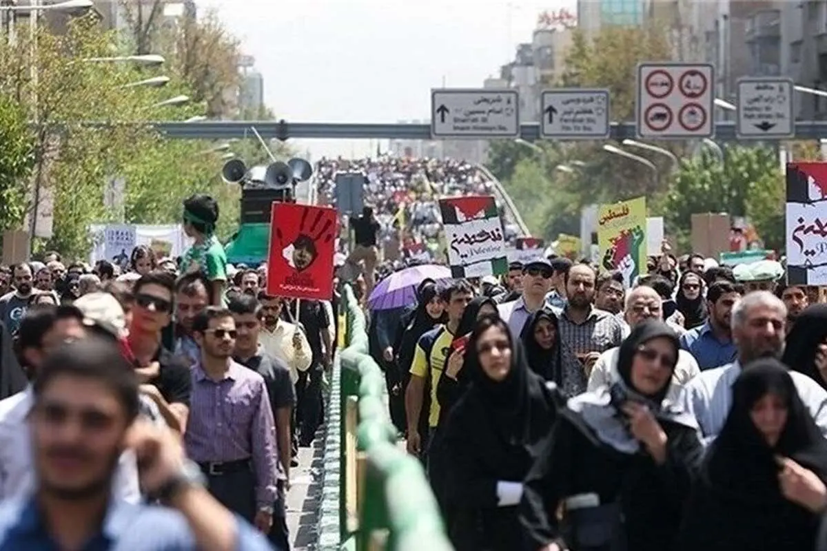 (عکس) حضور بانوی «کمحجاب» در راهپیمایی روز قدس ۱۴۰۲