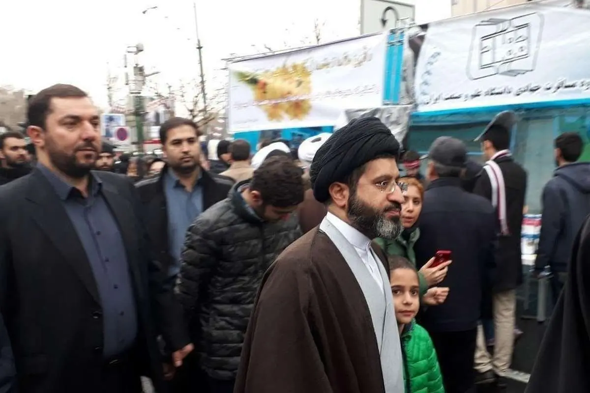 (عکس) حضور فرزند رهبر انقلاب در راهپیمایی روز قدس