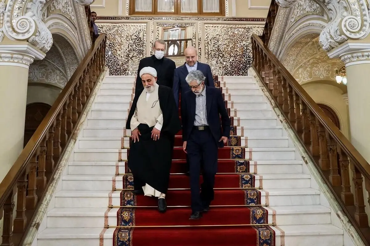 (تصاویر) قالیباف میزبان ناطق نوری، حداد عادل و لاریجانی