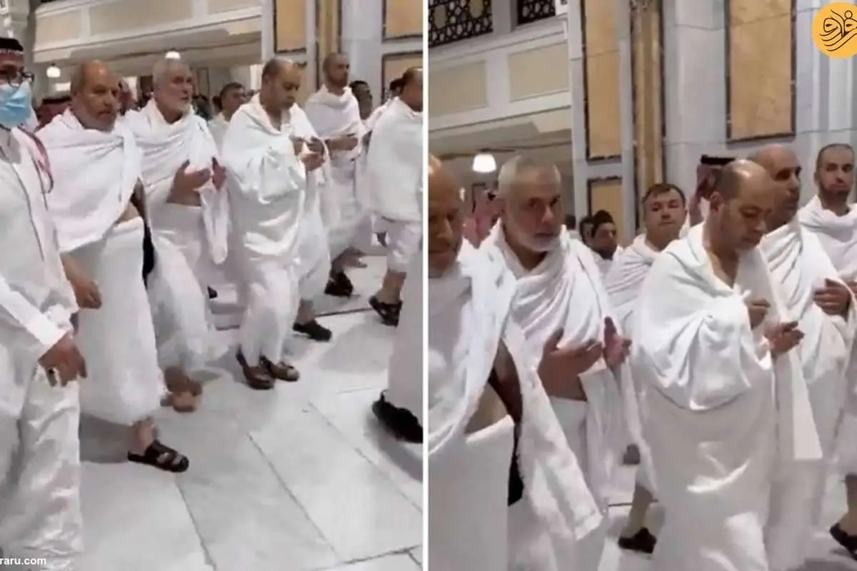 (ویدئو) رهبران حماس در حال طواف کعبه