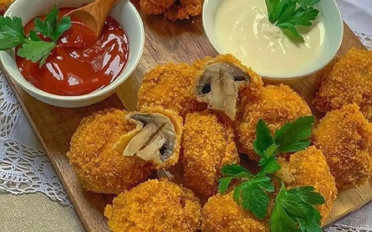 طرز تهیه قارچ سوخاری به روش فست‌فودی‌ها