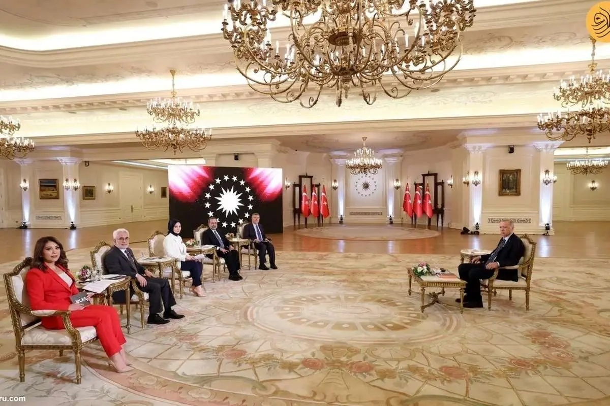 (ویدئو) مصاحبه اردوغان بهدلیل بیماری قطع شد