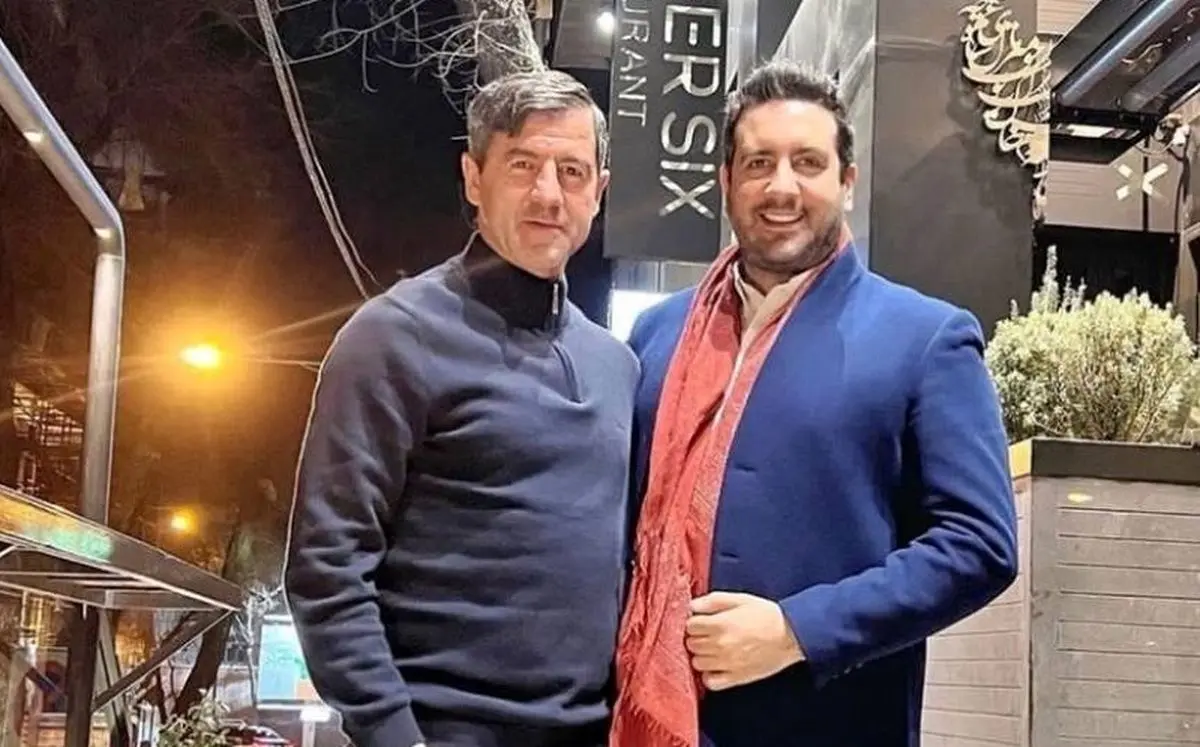 سلفی پربیننده کریم باقری در کنار امید حاجیلی