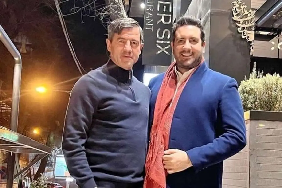سلفی پربیننده کریم باقری در کنار امید حاجیلی