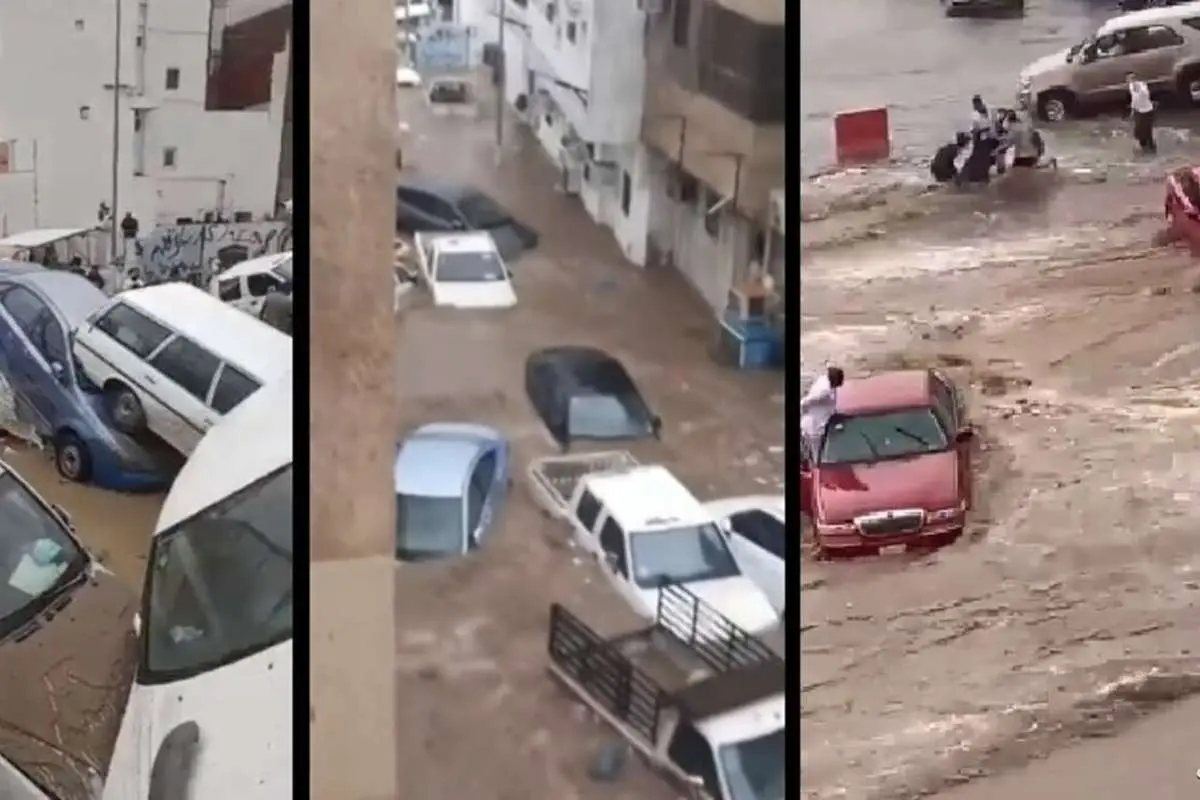 (ویدئو) جاری شدن سیل در مکه