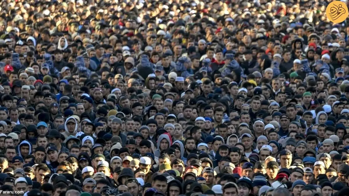 (تصاویر) اقامه باشکوه نماز عید فطر در خیابان‌های مسکو