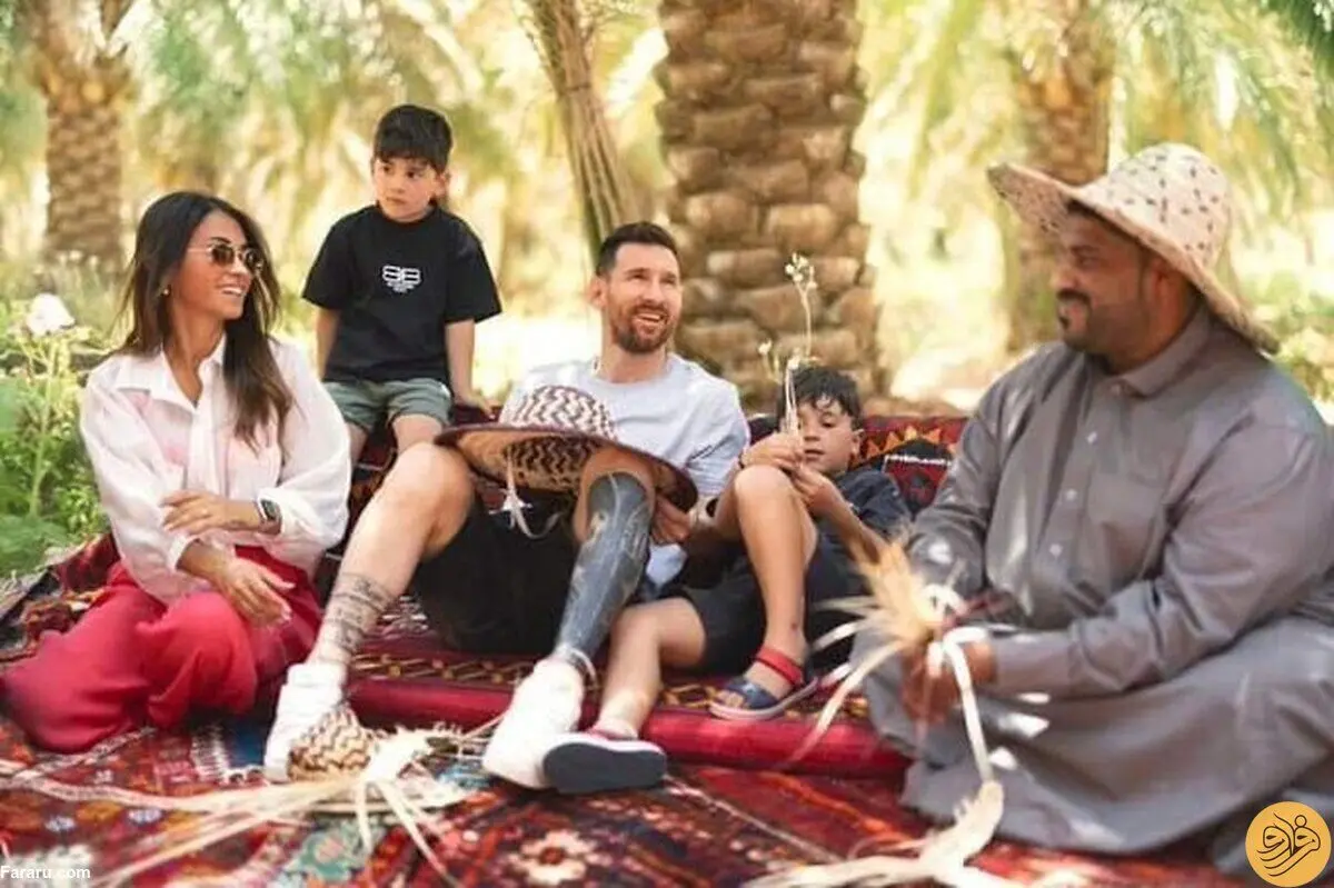 (عکس) تیپ خاص همسر مسی در سفر به عربستان