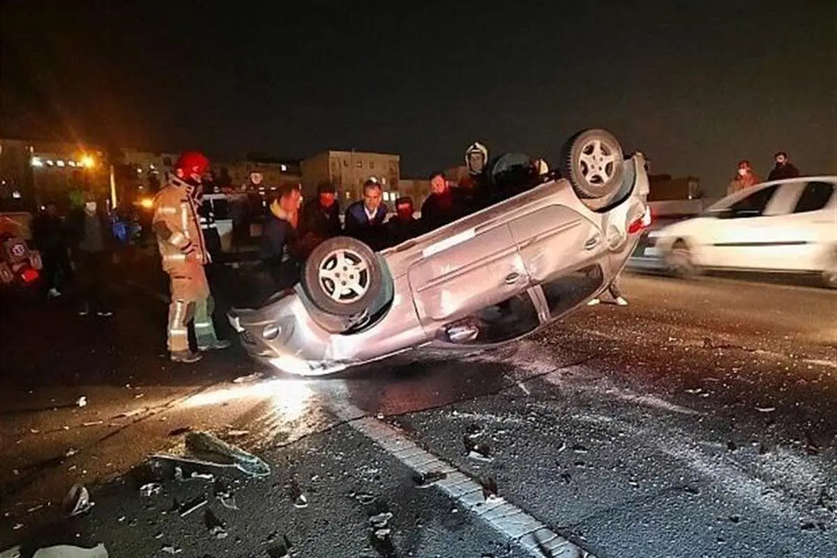 (ویدئو) چپ کردن هولناک پژو ۲۰۷ در اتوبان بابایی تهران