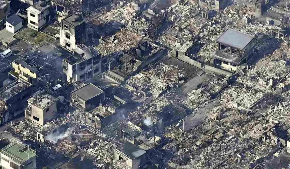 آتش‌سوزی مهیب در ژاپن؛ ۱۷۰ ساختمان در آتش سوخت