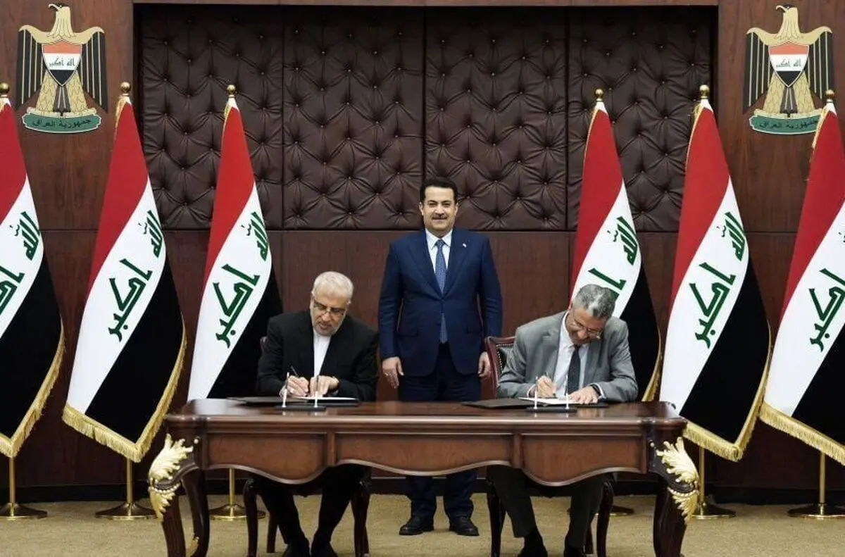 (تصویر) واکنش «فارس» به نبود پرچم ایران در مراسم انعقاد قرارداد با عراق