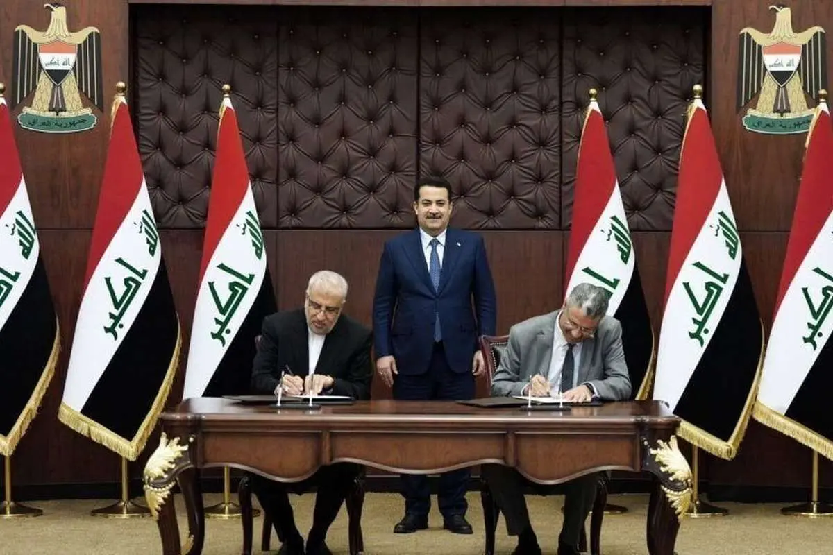 (تصویر) واکنش «فارس» به نبود پرچم ایران در مراسم انعقاد قرارداد با عراق