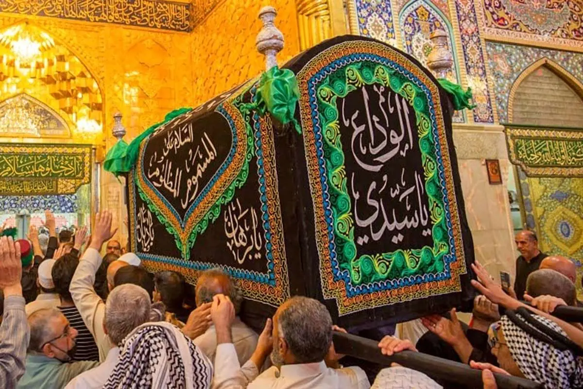 (تصاویر) تشییع نمادین پیکر امام صادق(ع)