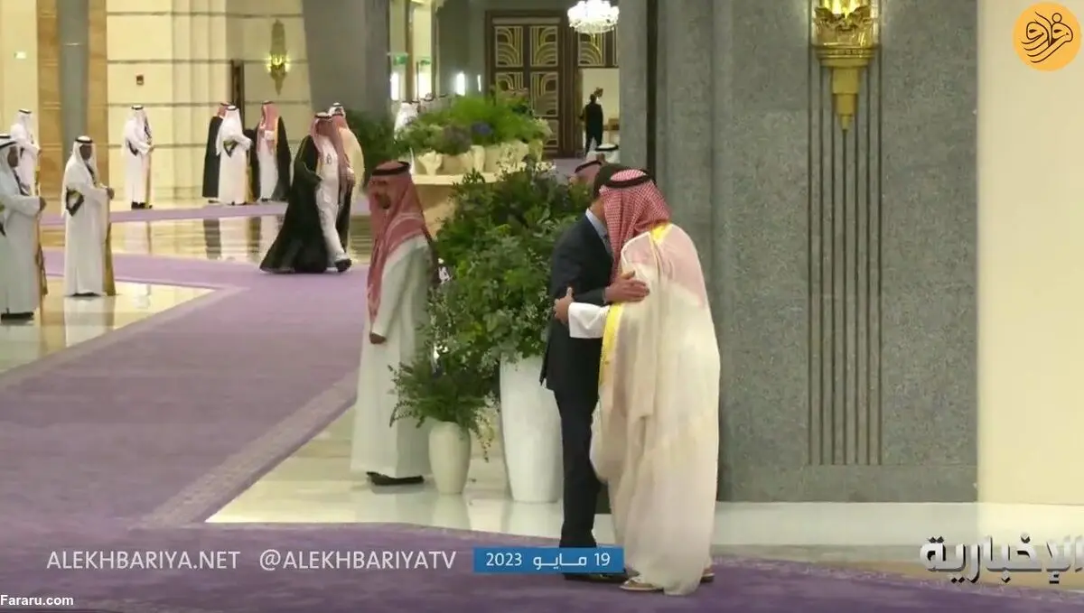 (ویدئو) استقبال گرم محمد بن سلمان از بشار اسد