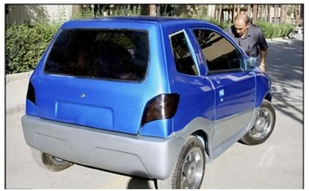 (عکس) چرخ‌های پنچر اولین نمونه ماشین برقی ایران در حیاط دانشگاه!