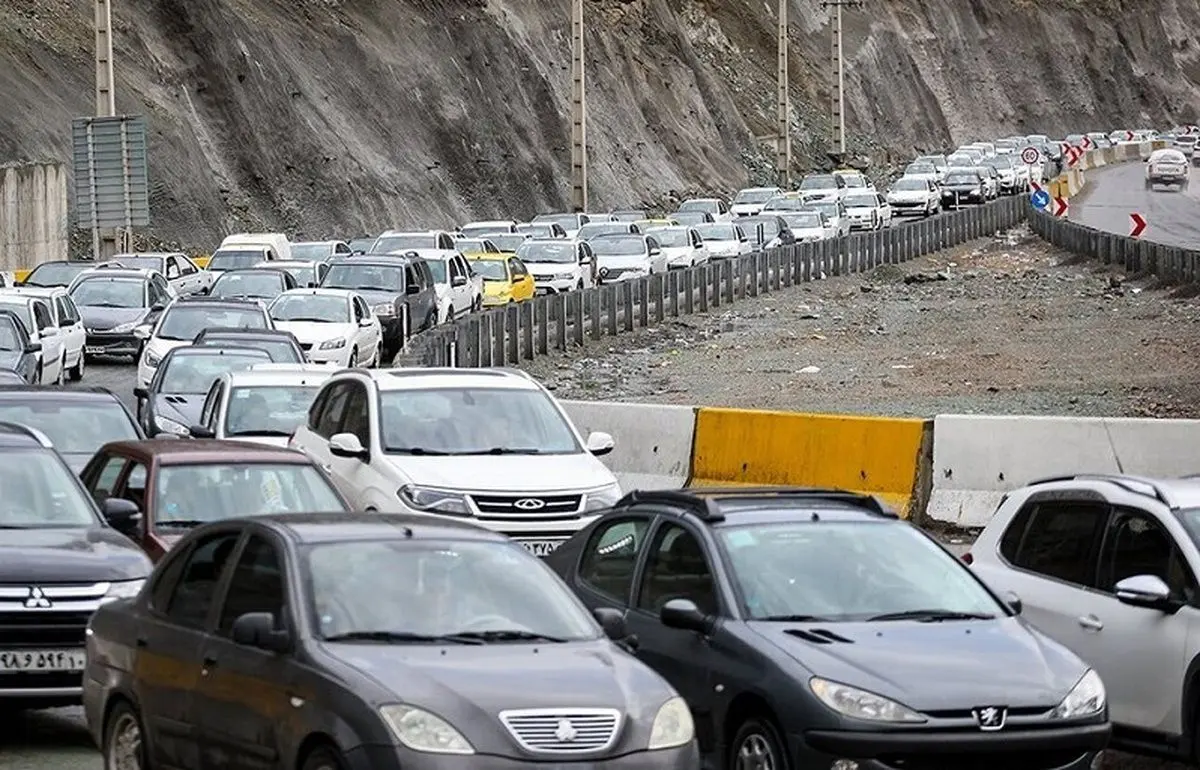 ترافیک سنگین در محور چالوس و هراز