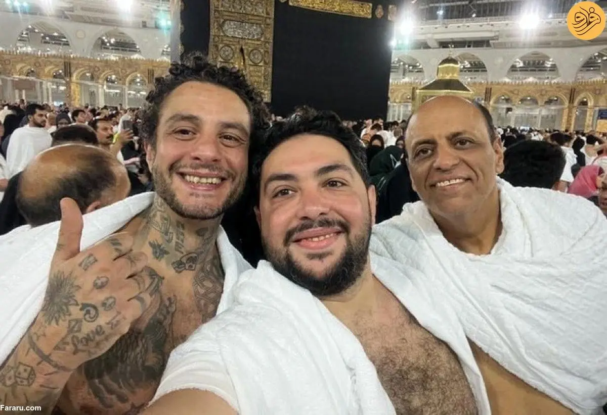 (ویدئو) جنجال حضور یک بازیگر با بدن پر از خالکوبی در مکه