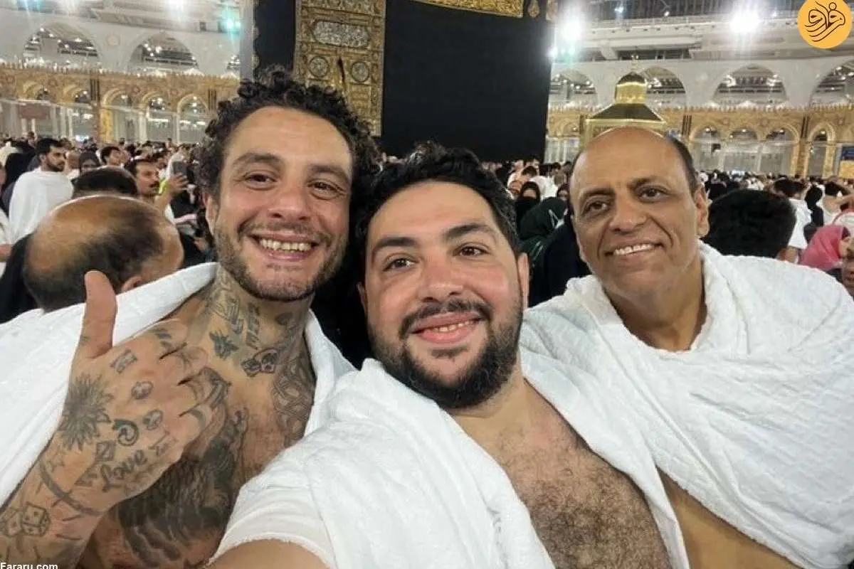 (ویدئو) جنجال حضور یک بازیگر با بدن پر از خالکوبی در مکه