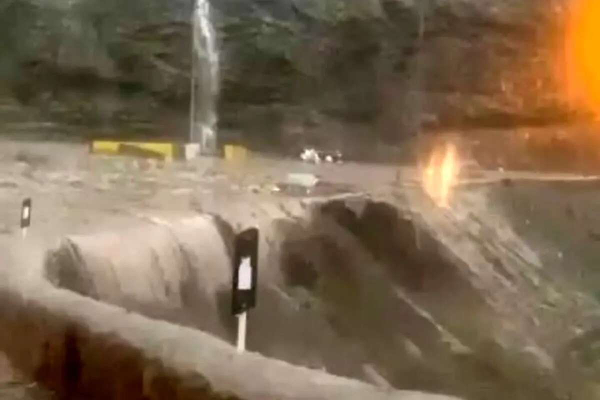 (ویدئو) ادعای هولناک صاحب یک رستوران از سیل در جاده چالوس