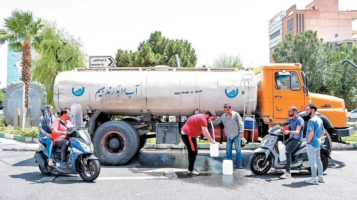 مانور تانکر آب در تهران