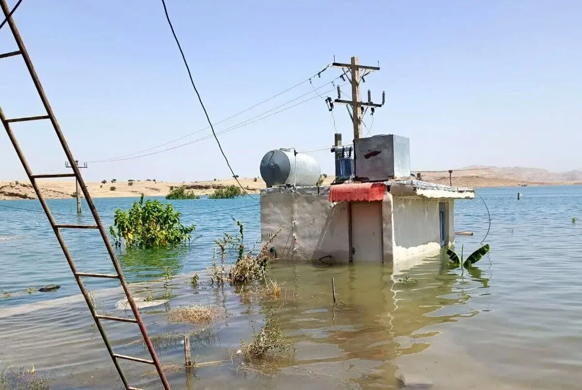 (ویدئو) روستاهای حاشيه سد گتوند خوزستان زير آب رفتند