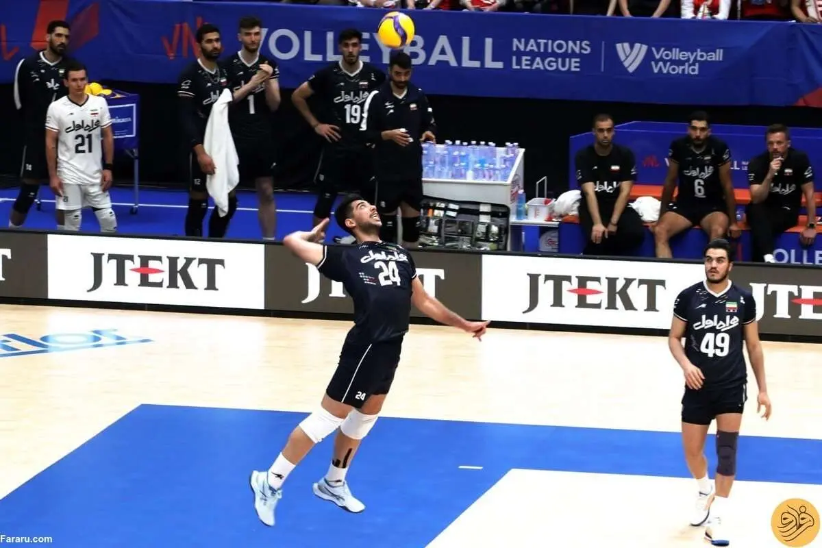 لیگ ملت‌های والیبال 2023؛ ایران 2 - 3 لهستان