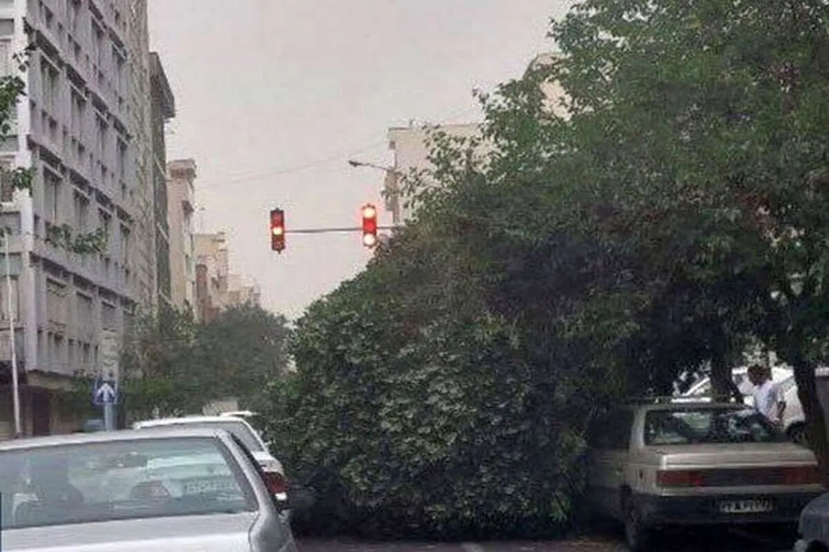 (ویدئو) توفان در تهران