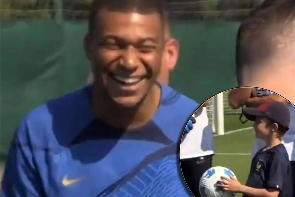 (ویدیو) کلاهبرداری از یک کودک برای عکس گرفتن با امباپه!