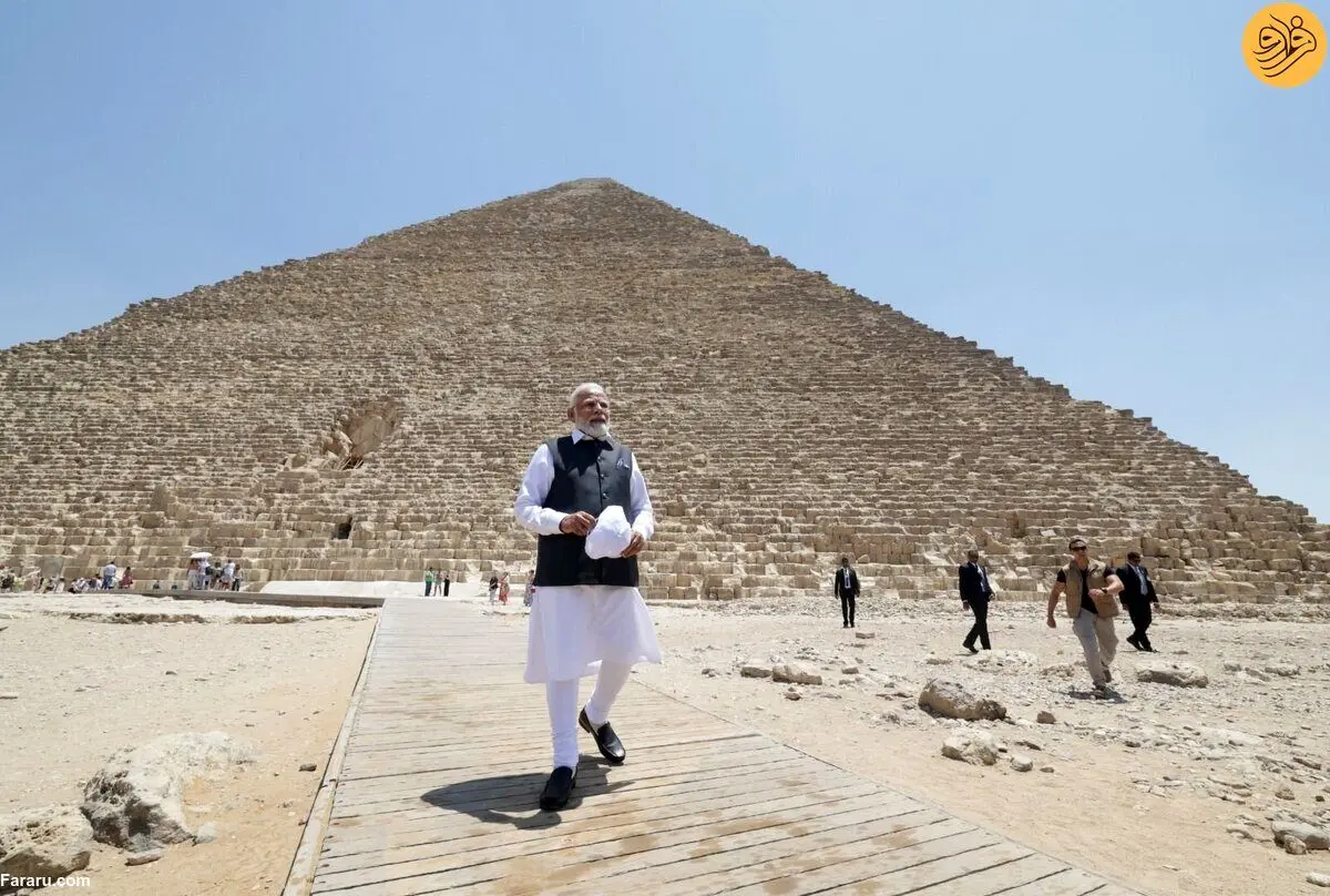 (تصاویر) نخست‌وزیر هند از اهرام مصر دیدن کرد