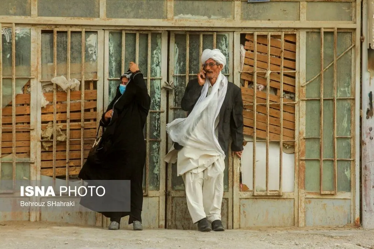 (تصاویر) طوفان گرد و خاک در سیستان و بلوچستان