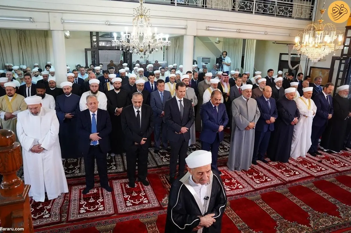 (تصاویر) بشار اسد در نماز عید قربان