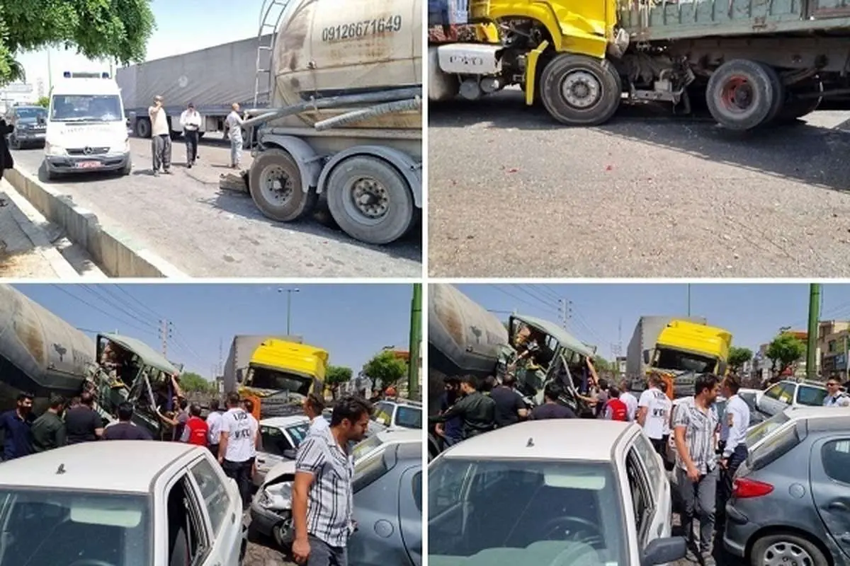 جزئیات تصادف زنجیرهای در محور دماوند - فیروزکوه