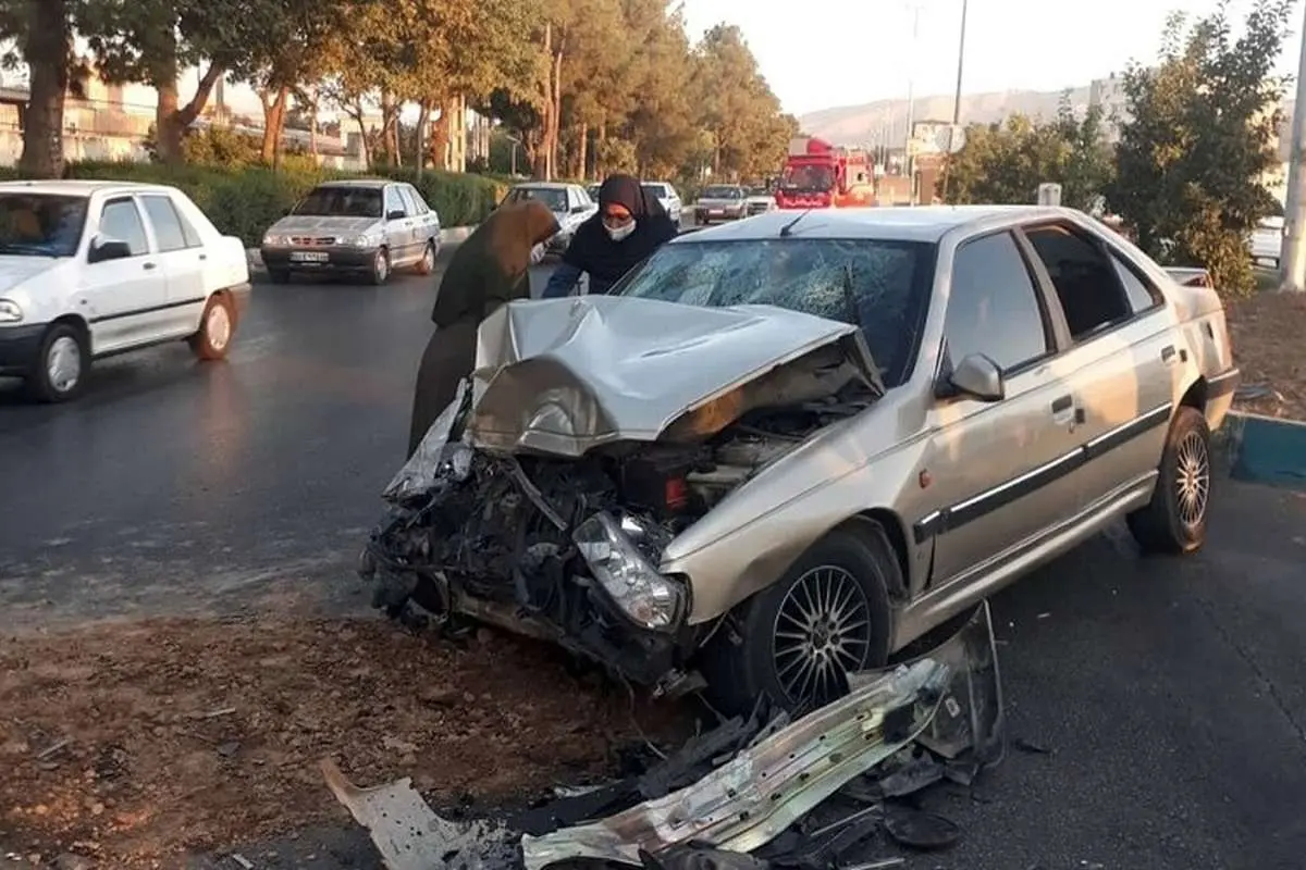 (تصاویر) عکس تلخِ تصادف شدید خودروی عروس در مشهد