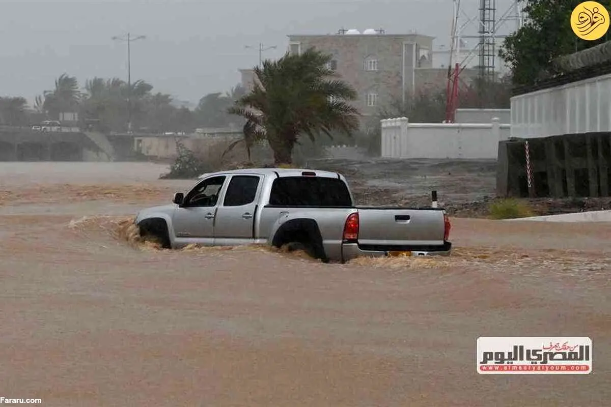 (ویدئو) لحظه جاری شدن سیل غافلگیرکننده در عمان