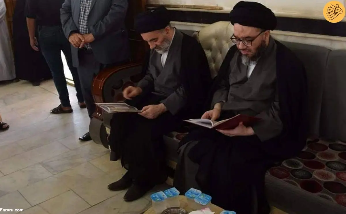 (تصاویر) حضور فرزندان آیت الله سیستانی در یک مراسم