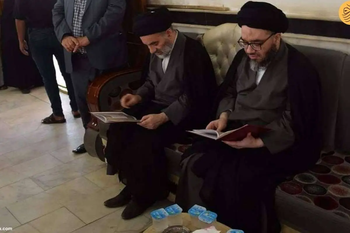 (تصاویر) حضور فرزندان آیت الله سیستانی در یک مراسم