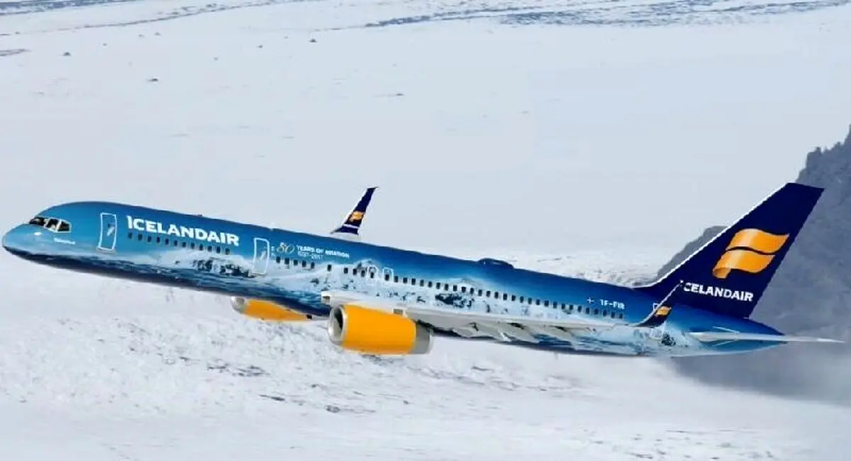 (ویدئو) تصاویر تیک آف تماشایی بوئینگ ۷۵۷ ایسلندی در هوای بارانی