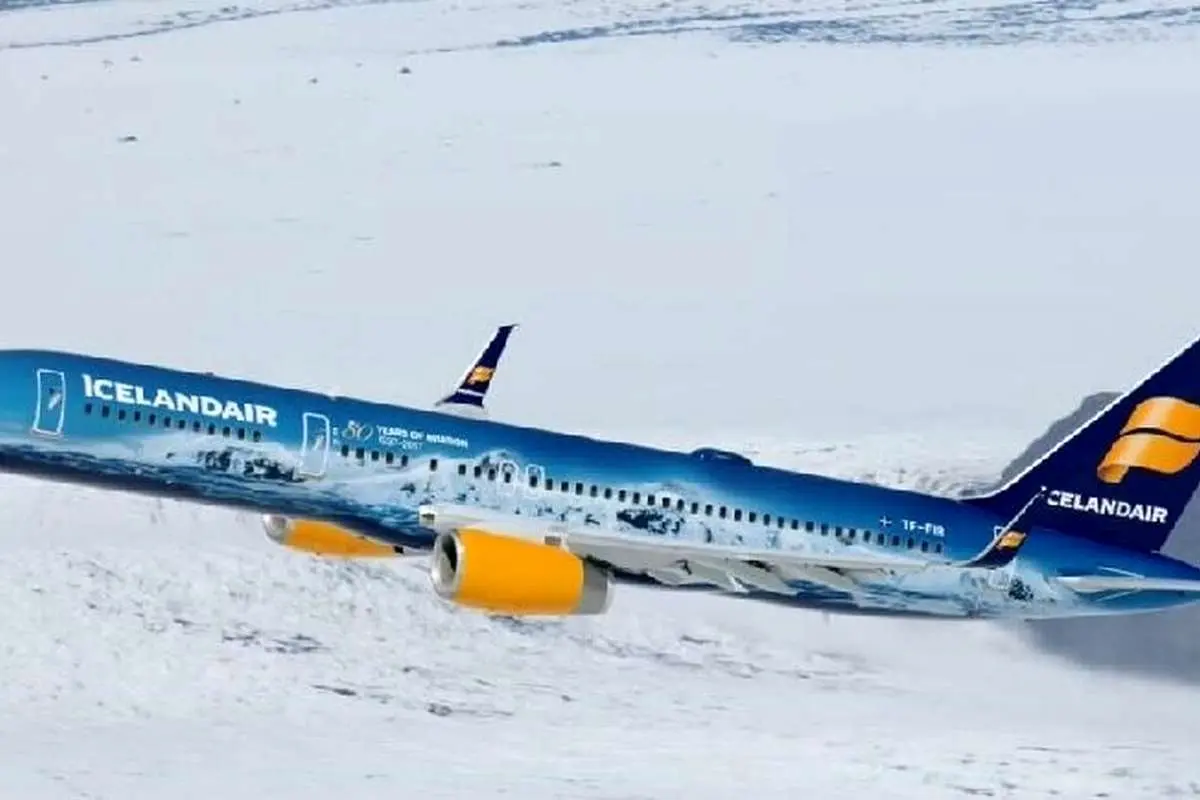 (ویدئو) تصاویر تیک آف تماشایی بوئینگ ۷۵۷ ایسلندی در هوای بارانی