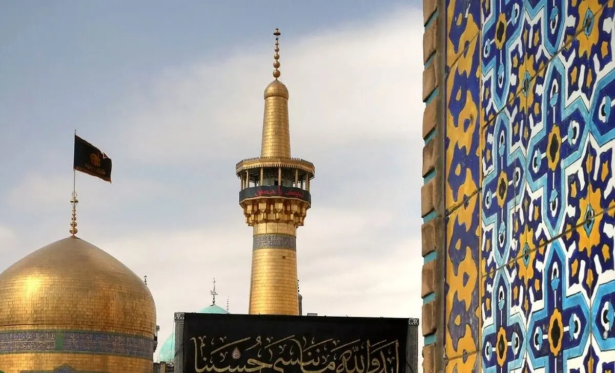 (تصاویر) سیاه‌پوش شدن حرم رضوی به مناسبت ماه محرم