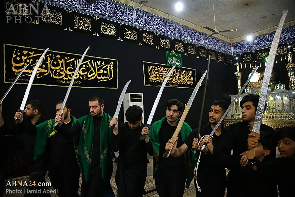 (تصاویر) مراسم سنتی «مشق شمشیر» نجفی‌های مقیم قم