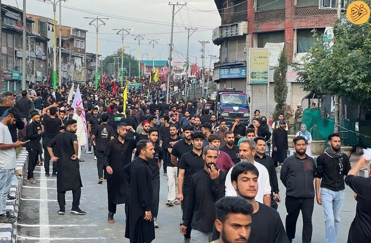 (ویدئو) اتفاق تاریخی در کشمیر؛ لغو ممنوعیت حرکت دسته‌های عزاداری
