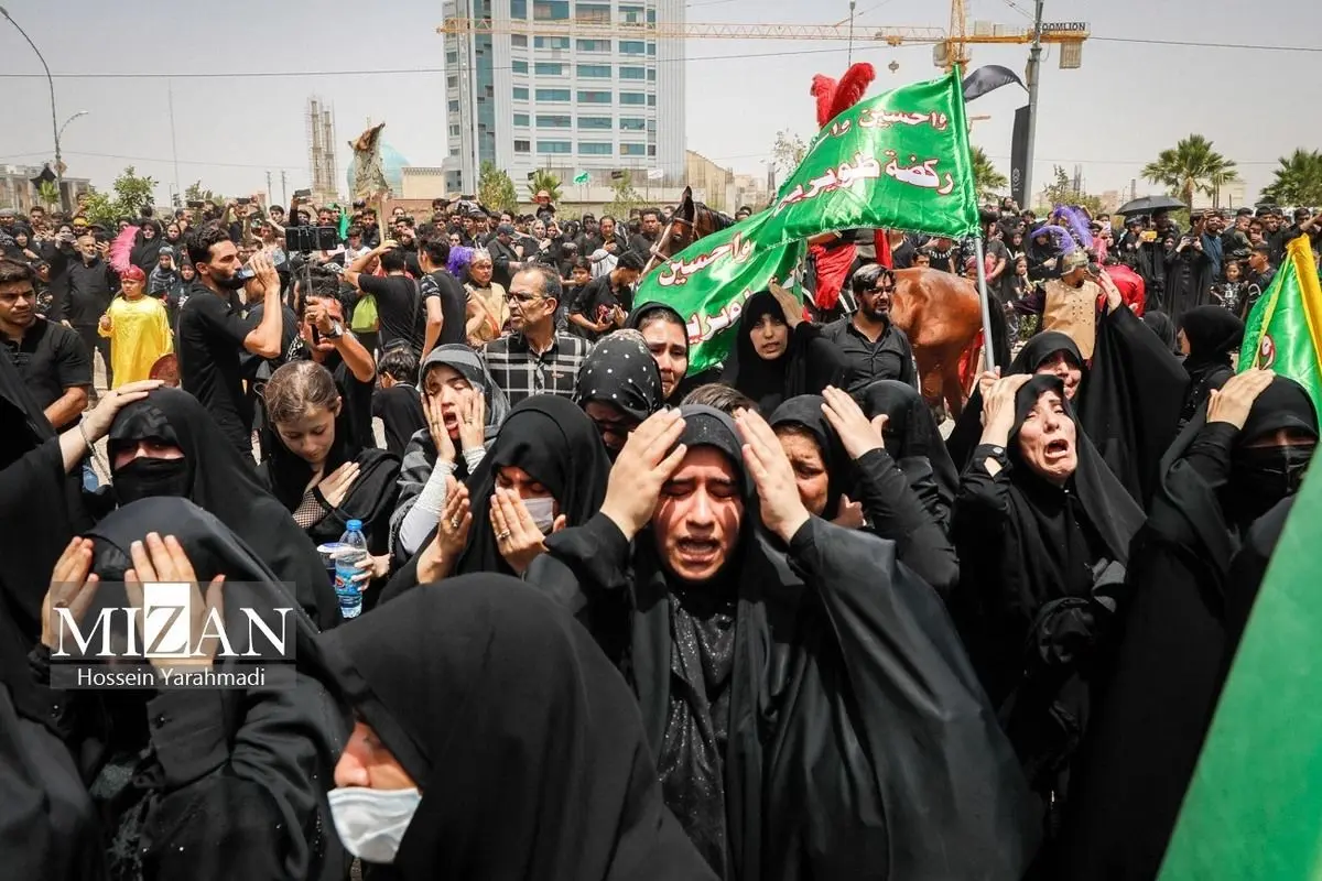 (تصاویر) آیین خیمه سوزان هیئت خیام‌الحسین در قم‎‎