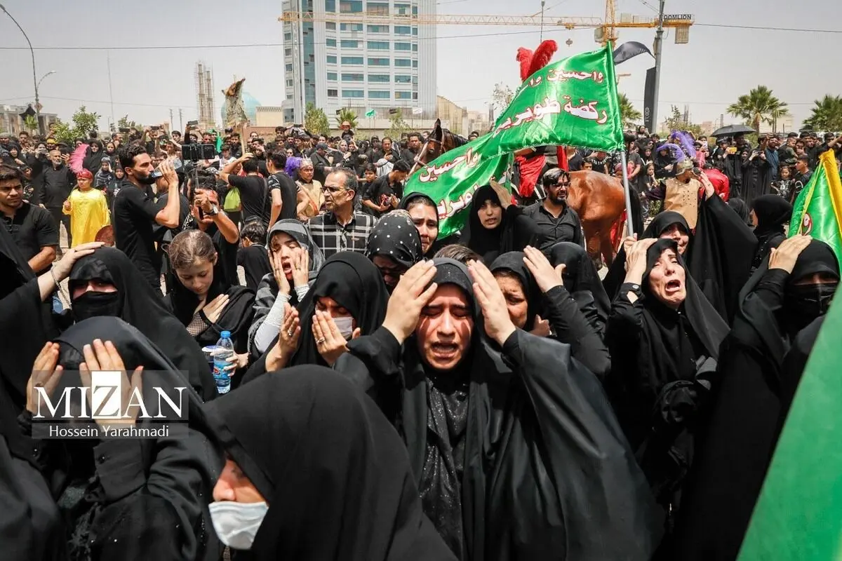 (تصاویر) آیین خیمه سوزان هیئت خیام‌الحسین در قم‎‎
