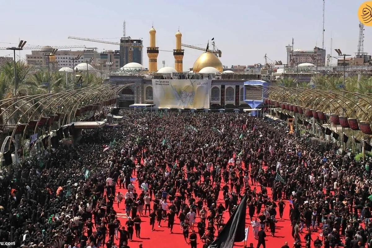 (ویدئو) سوگواری «طایفه طویریج» در ظهر عاشورا در کربلا