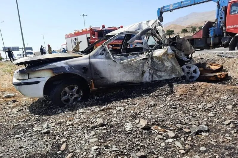 تصادف مرگبار محور کاشان به قم، سه نفر جان باختند